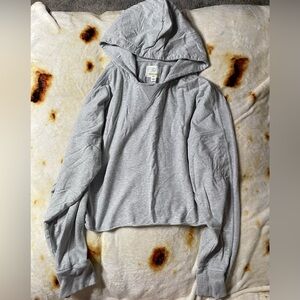 Aerie Gray Hooded Sweater